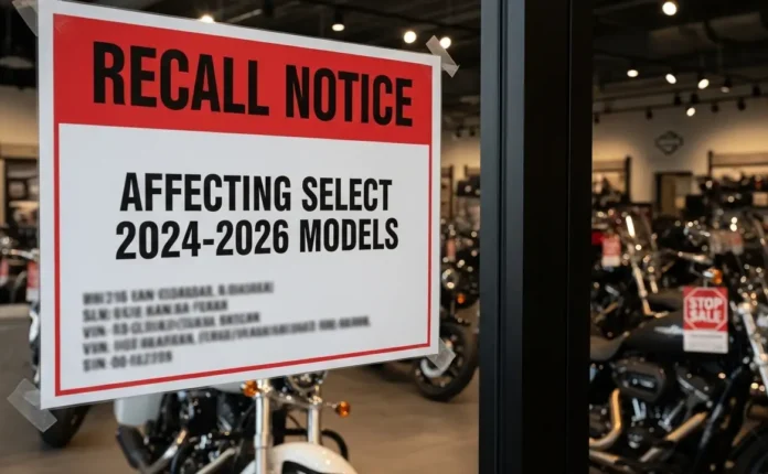 Harley-Davidson 2024–2026 Models Recall