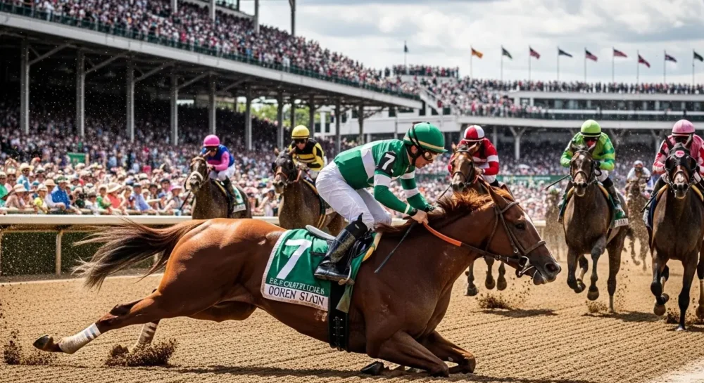 Horse Falls at Kentucky Derby