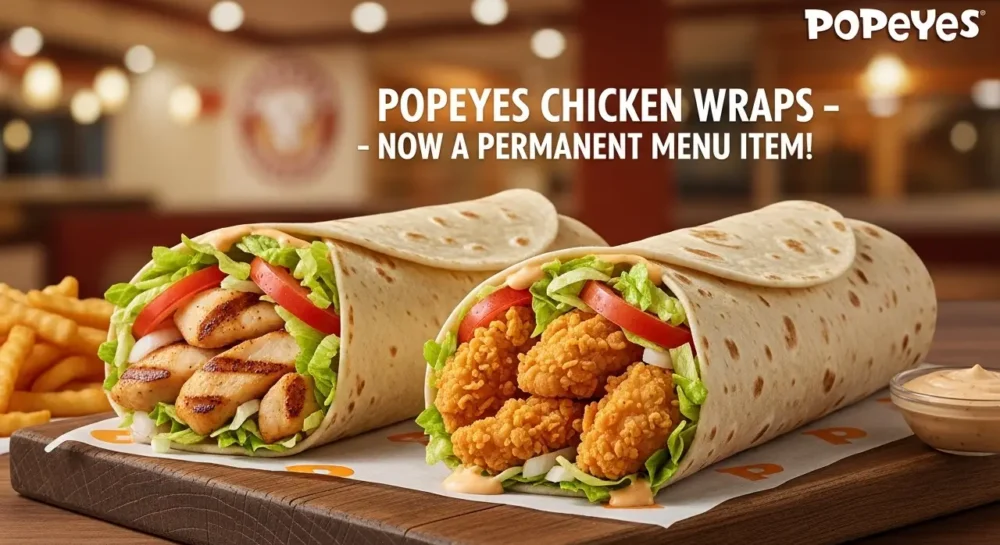 Popeyes Chicken Wraps Permanent Menu