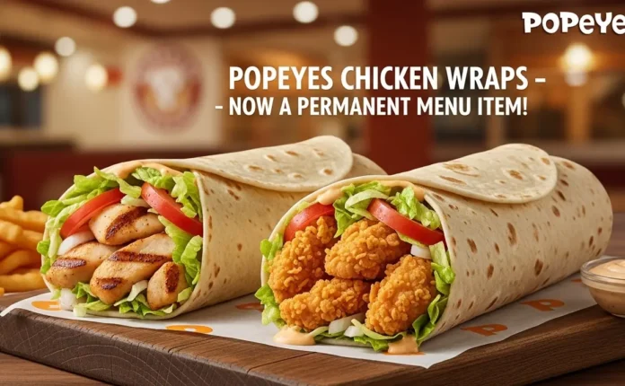 Popeyes Chicken Wraps Permanent Menu