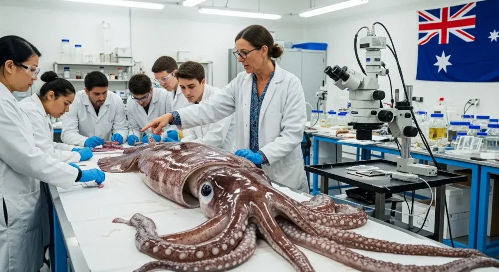 Australia Giant Squid Edna Research