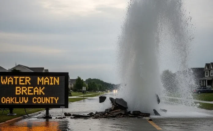 Water Main Break Oakland County