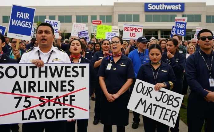 Southwest Airlines Announces 75 Staff Layoffs